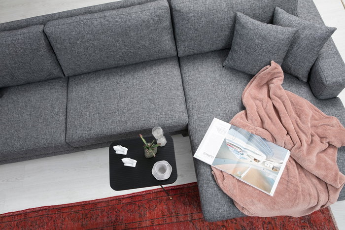 Atelier Del Sofa Sofá Cama Esquinero Derecho Nordic Corner L3+Chl Gris Oscuro 303x160 cm